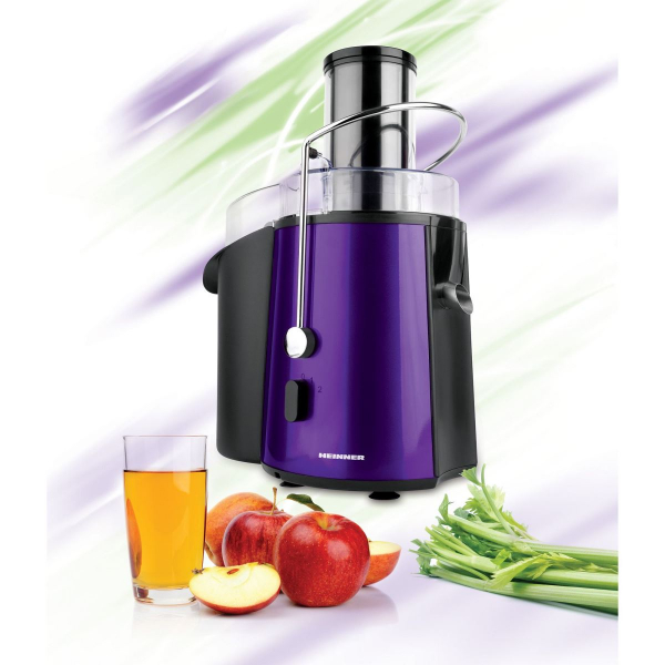 Storcator de fructe si legume Heinner XF-1000UV, 1000 W, Recipient suc 1 l, Recipient pulpa 2 l, 2 Viteze, Tub de alimentare 75 mm, Violet [2]