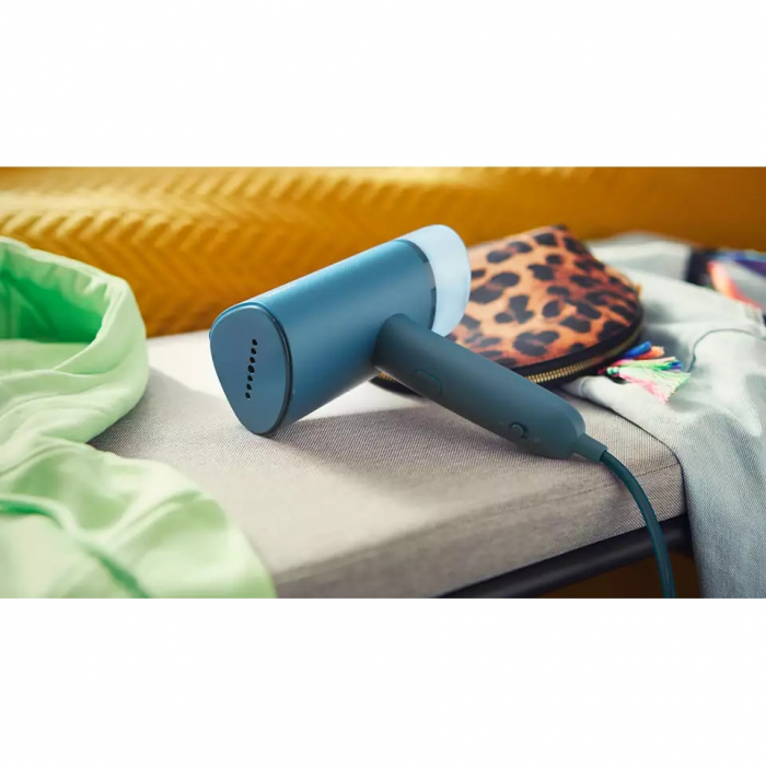 Aparat de calcat vertical cu aburi Philips Seria 3000 STH3000/20, 1000 W, 20 g/min, compact si pliabil, rezervor detasabil 100 ml, Albastru [7]