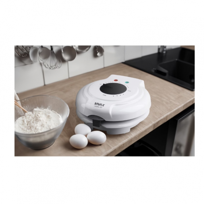 Aparat de facut vaffle / gofre Vivax WM-900WH, 900W, 5 forme, termostat, indicator luminos, invelis antiaderent, protectie supraincalzire [7]