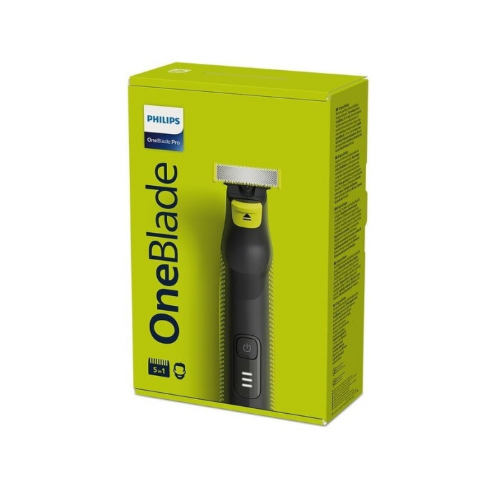 Aparat de Tuns PHILIPS Oneblade Pro QP6504/15, Acumulator, 90 Min Autonomie, Negru [2]
