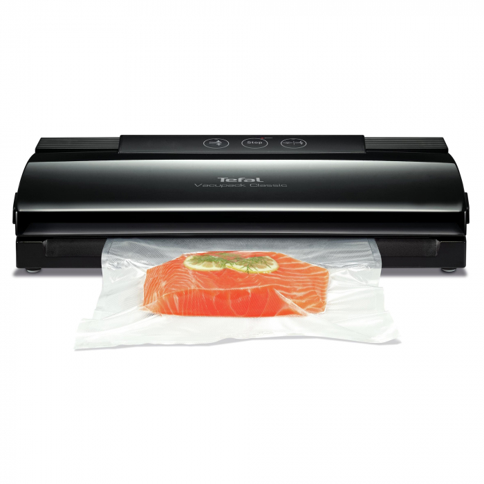 Aparat de vidat Tefal VacuPack Classic VT254070, 110 W, functie de sigilare si vidare automata, 2 programe, negru [3]