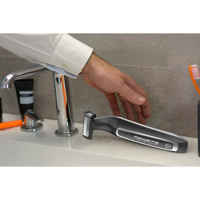 Aparat hibrid de tuns, conturat si barbierit Forever Sharp TN6000F4, lavabil, lame din inox cu autoascutire, 3 piepteni, Negru [7]