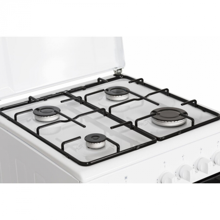 Aragaz Heinner HFSC-SME50WH, Gaz, 50X50 cm, 4 arzatoare, Dispozitiv siguranta, Capac metalic, Alb [5]