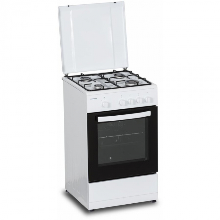 Aragaz Heinner HFSC-SME50WH, Gaz, 50X50 cm, 4 arzatoare, Dispozitiv siguranta, Capac metalic, Alb [4]