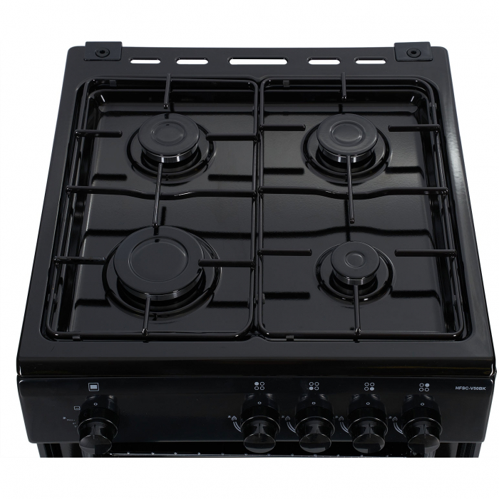 Aragaz Heinner HFSC-V50BK, 4 arzatoare, Gaz, Dispozitiv de siguranta plita/cuptor, 50 cm, Negru - Copie [3]