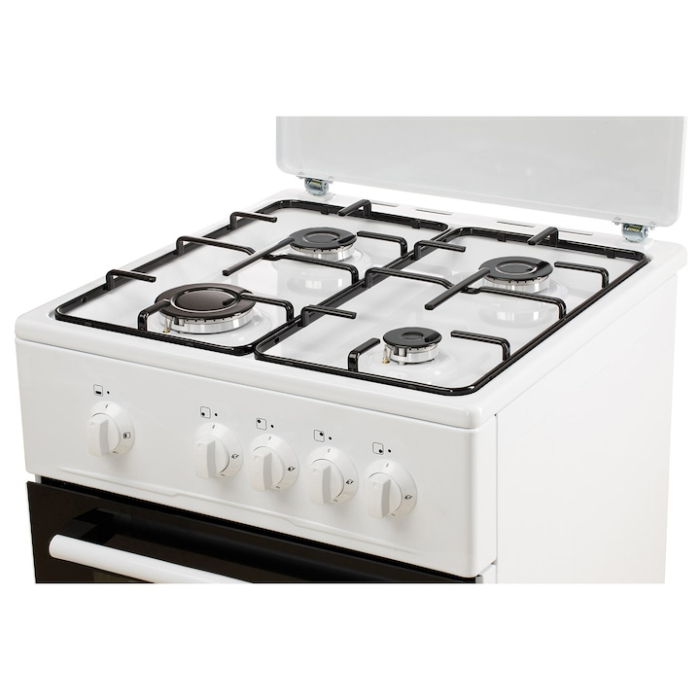 Aragaz LDK 5050 WH RMV, Gaz, 4 Arzatoare, Siguranta, Capac metalic, 50 x 50 cm, Alb [3]