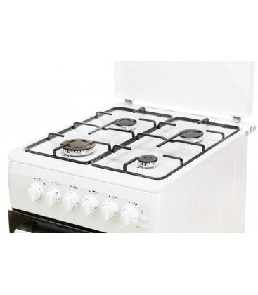 Aragaz LDK 5060 ECAI WH RMV, 4 Arzatoare, Siguranta, Cuptor electric, Aprindere, Iluminare, Capac metalic, 50 x 60 cm, Alb [3]