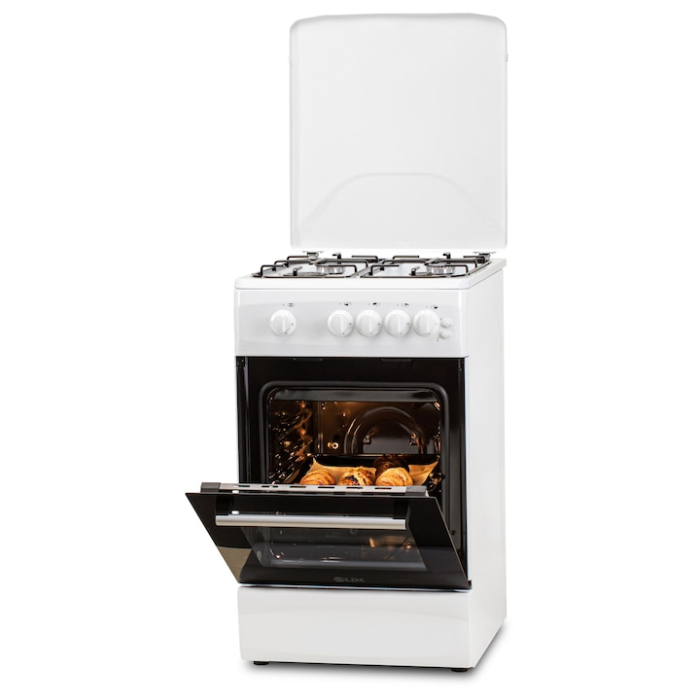 Aragaz LDK 5060 GRAI WH RMV, 4 Arzatoare, Capac metalic, Siguranta, Grill, Rotisor, Aprindere electrica, Iluminare, Alb, Preinstalare duze NG/LPG [5]
