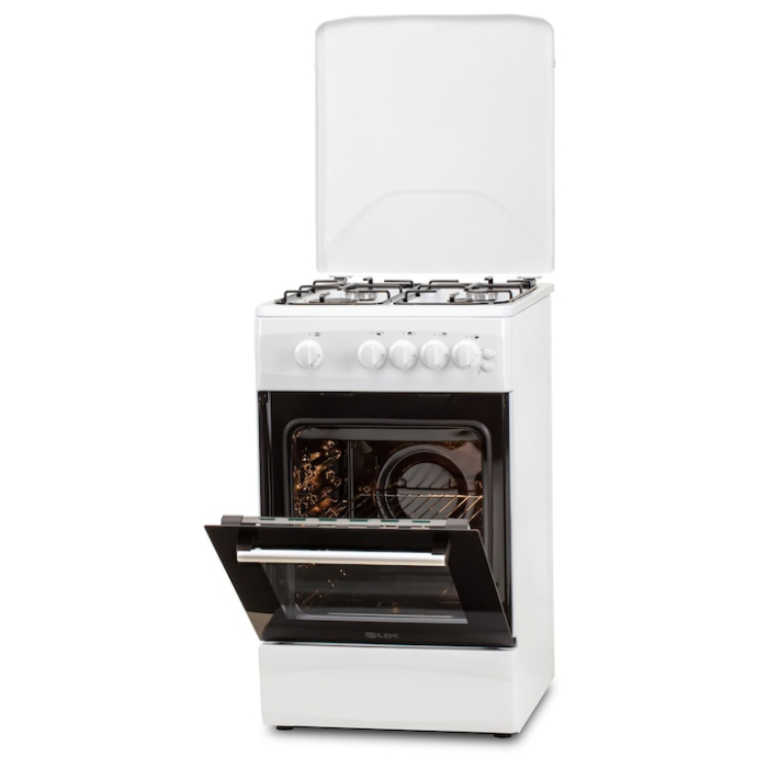 Aragaz LDK 5060 GRAI WH RMV, 4 Arzatoare, Capac metalic, Siguranta, Grill, Rotisor, Aprindere electrica, Iluminare, Alb, Preinstalare duze NG/LPG [4]