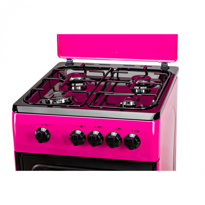 Aragaz LDK 5060 M PURPLE RMV LPG, Gaz, 4 arzatoare, Siguranta plita/cuptor, 46 L, Capac metalic, 50x60 cm, Roz - Copie [4]
