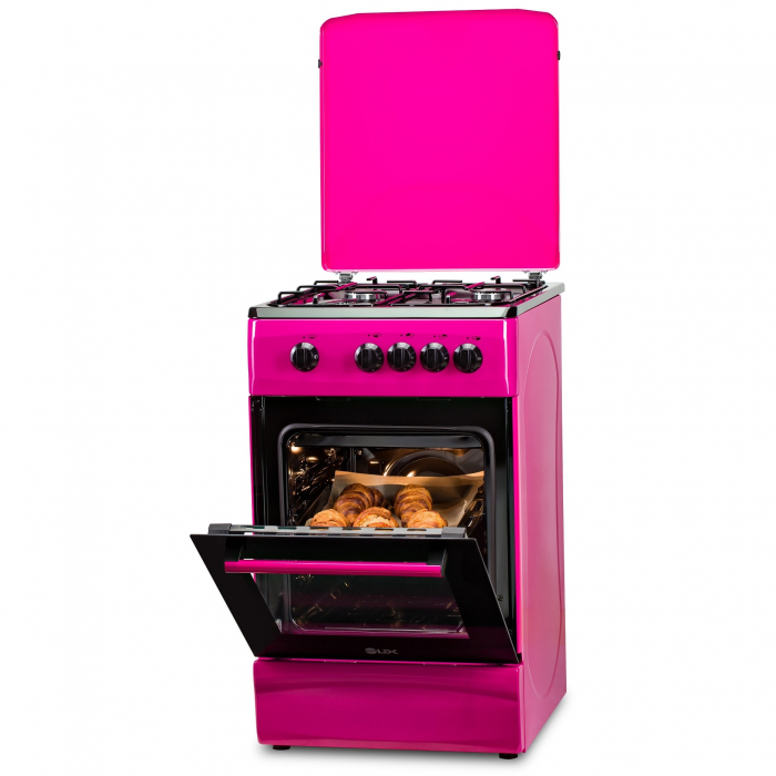 Aragaz LDK 5060 M PURPLE RMV LPG, Gaz, 4 arzatoare, Siguranta plita/cuptor, 46 L, Capac metalic, 50x60 cm, Roz - Copie [3]