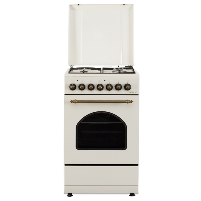 Aragaz Rustic Samus SR550EL3C1, 3 arzatoare, cuptor 48 l, Clasa A, Vintage beige [1]