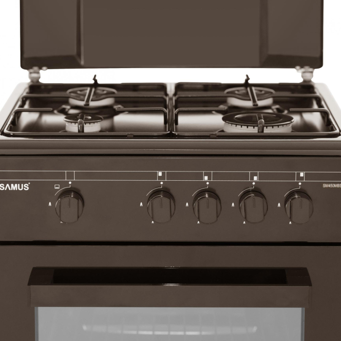 Aragaz Samus SM450MBS, 4 arzatoare, cuptor 49 l, Maro [3]