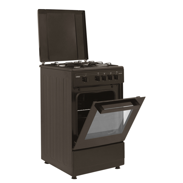 Aragaz Samus SM450MBS, 4 arzatoare, cuptor 49 l, Maro [2]