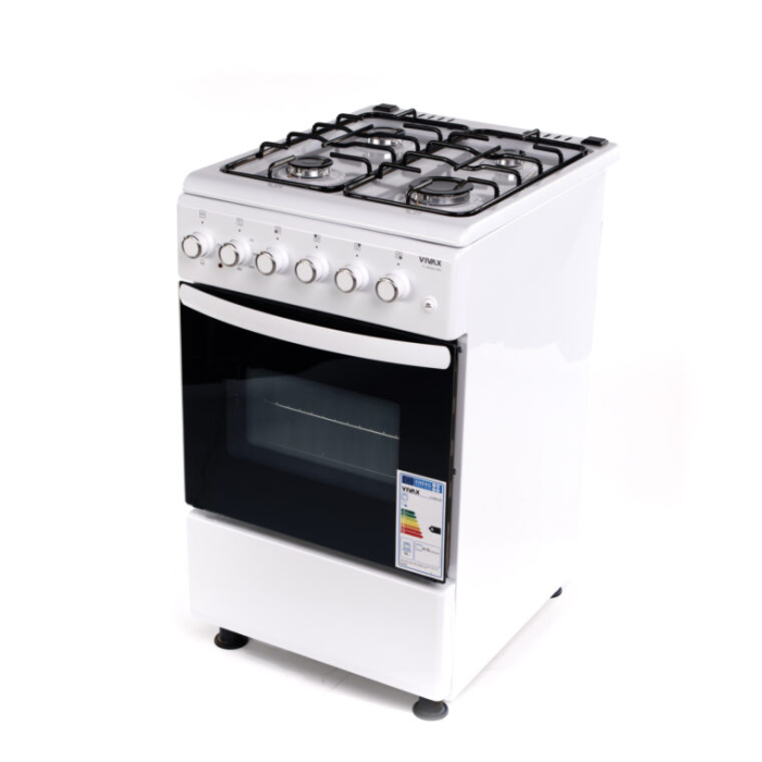 Aragaz Vivax FC-40502I WH,  4 arzatoare pe gaz, cuptor electric, aprindere electrica, alb [4]