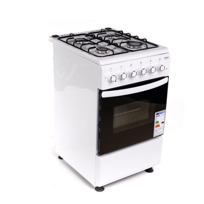 Aragaz Vivax FC-40502I WH,  4 arzatoare pe gaz, cuptor electric, aprindere electrica, alb [3]
