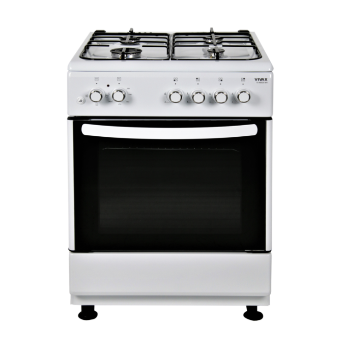 Aragaz Vivax FC-40602IS WH, 60x60 cm, 4 arzatoare pe gaz, cuptor electric, aprindere electrica, alb [4]