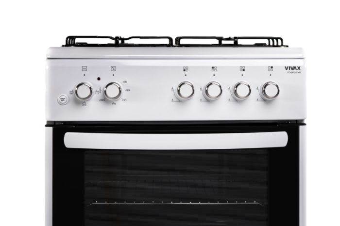 Aragaz Vivax FC-40602IS WH, 60x60 cm, 4 arzatoare pe gaz, cuptor electric, aprindere electrica, alb [6]