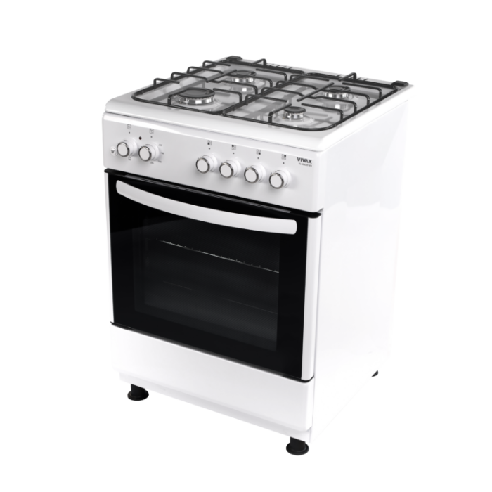 Aragaz Vivax FC-40602IS WH, 60x60 cm, 4 arzatoare pe gaz, cuptor electric, aprindere electrica, alb [3]