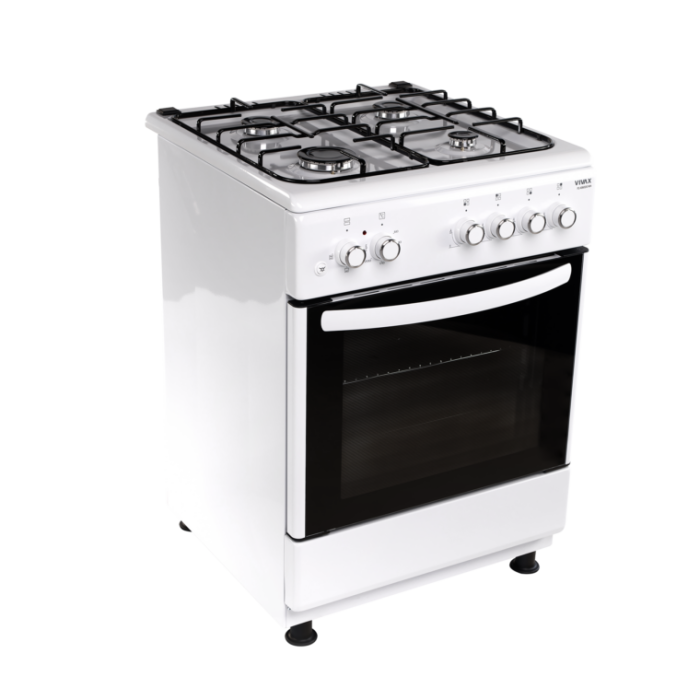 Aragaz Vivax FC-40602IS WH, 60x60 cm, 4 arzatoare pe gaz, cuptor electric, aprindere electrica, alb [2]