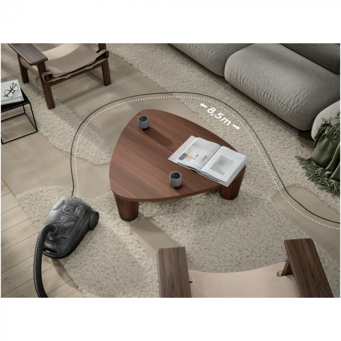 Aspirator cu sac Electrolux Seria 500 EB51C2DB, 750W, perie premium AllFloor, perie Parketto, 37% plastic reciclat, filtru HEPA lavabil, tub telescopic cu sistem de fixare, raza de actiune 8,5 m, accesorii 2in1 in bord, albastru denim [8]