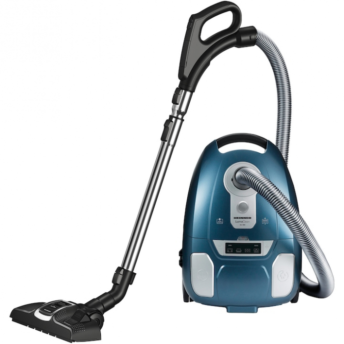 Aspirator cu sac Heinner LumaClean HVC-MLED700BL, 700W, putere aspirare 180W, display LED, telecomanda pe maner, filtru HEPA 13, sac textil: 3.5L, tub telescopic metalic, albastru [1]