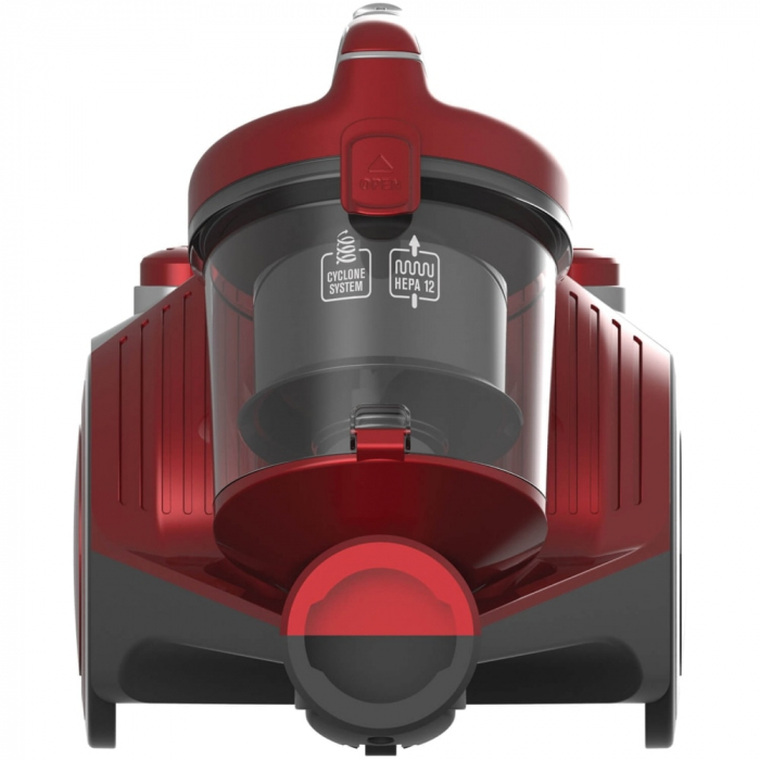 Aspirator fara sac Heinner HVC-MC700RD, 700 W, Filtrare ciclonica, Filtru Hepa 12, Rosu [2]
