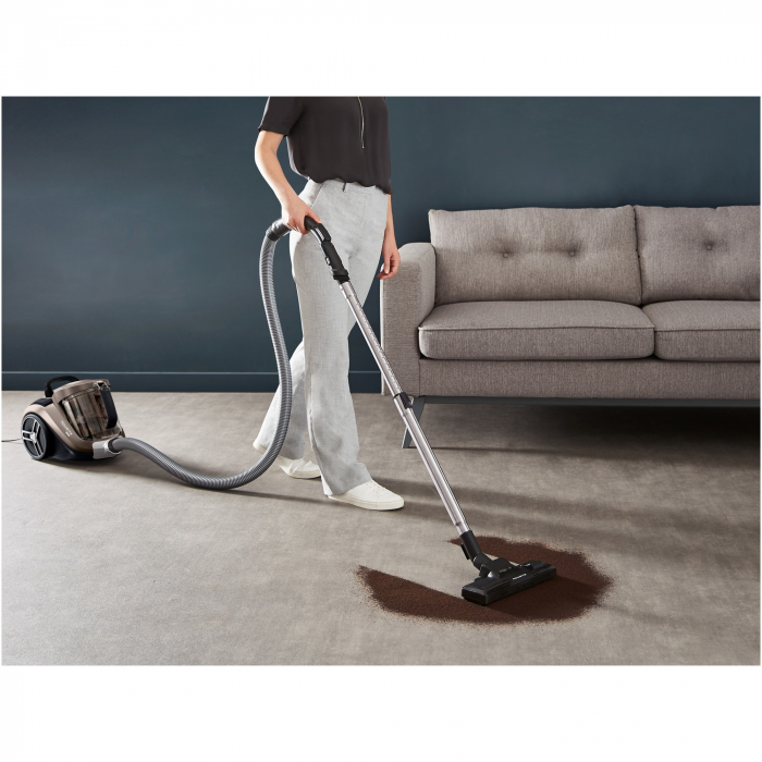 Aspirator fara sac Rowenta Compact Power XXL RO4B30EA, 900W, recipient pentru praf XXL de 2.5 L, filtrare 99.98%, design compact, raza de operare 8.8m, gri [5]