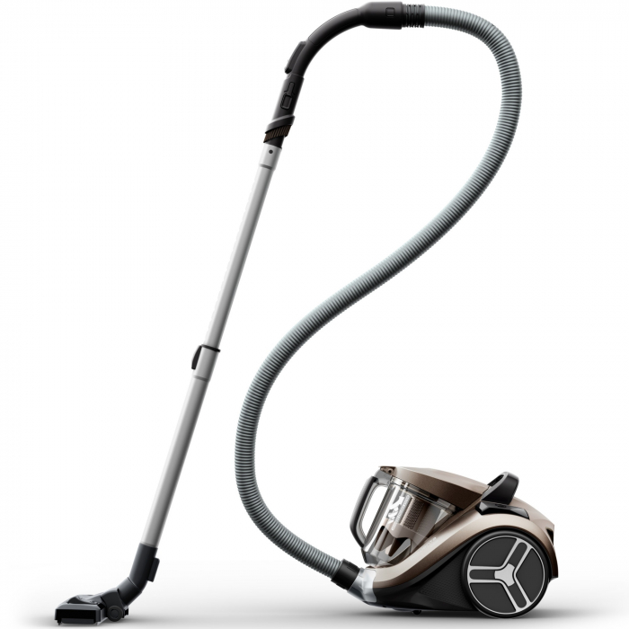 Aspirator fara sac Rowenta Compact Power XXL RO4B30EA, 900W, recipient pentru praf XXL de 2.5 L, filtrare 99.98%, design compact, raza de operare 8.8m, gri [3]