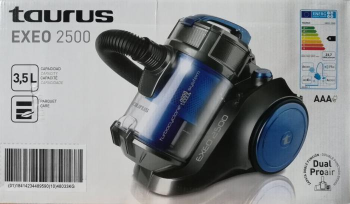 Aspirator Taurus Exeo 2500, 800W, Filtru Hepa, Albastru/Negru [6]