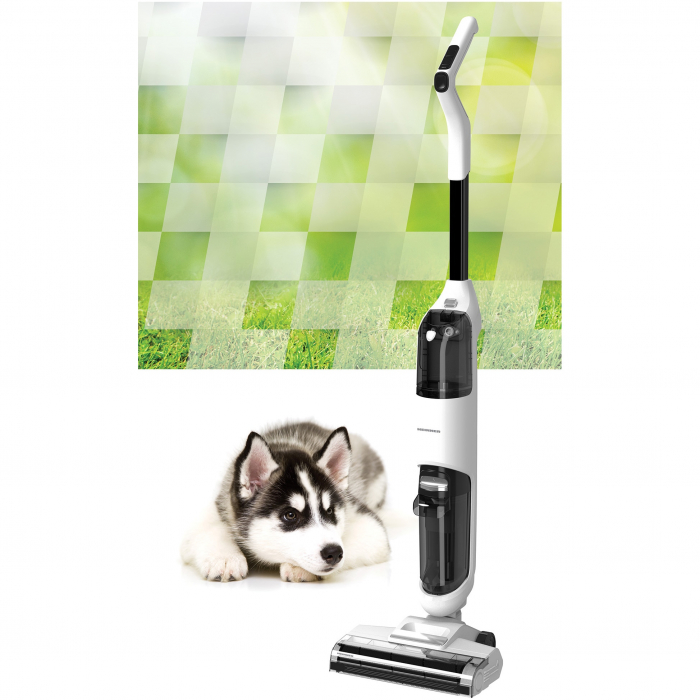 Aspirator vertical cu functie mop HEINNER ONE4FLOOR HSVC-M18WH3in1, aspirare, spalare, mop, sistem autocuratare, putere: 180w si 2 viteze, comenzi on/off, autonomie: 35min aspirare/21 min mop, 2 recipiente apa (curata/colectare): 600/400ml, alb [3]