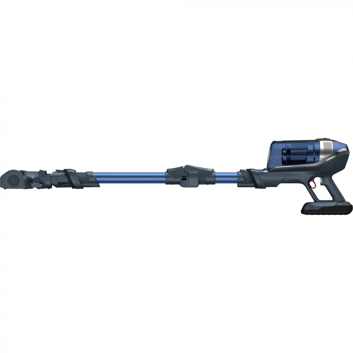 Aspirator vertical Rowenta X-Force Flex 11.60 RH9890WO, 52W, 25.2V, autonomie pna la 45 min, putere aspirare 130 AirWats, tehnologie ciclonica, kit accesorii Aqua, Animal Care, gri/albastru [3]