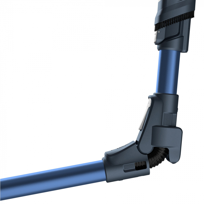 Aspirator vertical Rowenta X-Force Flex 11.60 RH9890WO, 52W, 25.2V, autonomie pna la 45 min, putere aspirare 130 AirWats, tehnologie ciclonica, kit accesorii Aqua, Animal Care, gri/albastru [7]