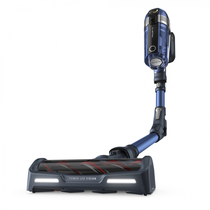 Aspirator vertical Rowenta X-Force Flex 11.60 RH9890WO, 52W, 25.2V, autonomie pna la 45 min, putere aspirare 130 AirWats, tehnologie ciclonica, kit accesorii Aqua, Animal Care, gri/albastru [5]