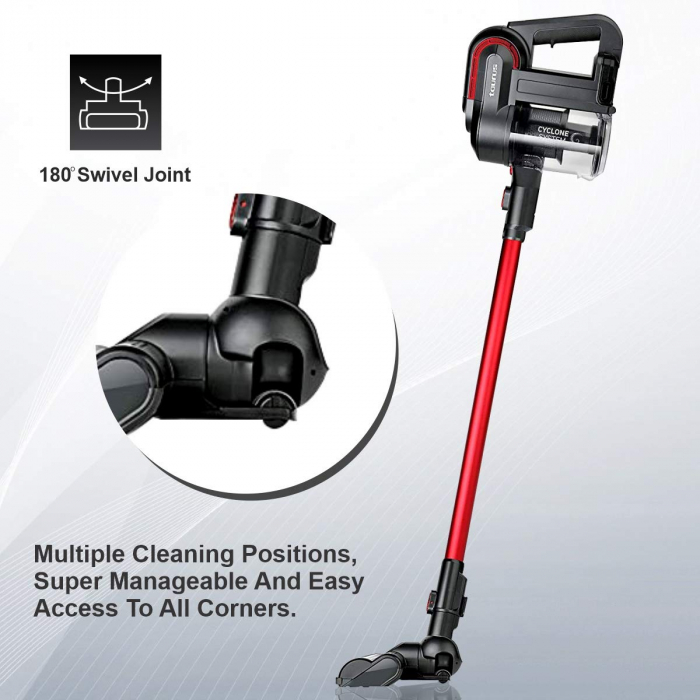 Aspirator Taurus Ultimate Lithium, 22.2 V, Lumina LED, Filtru Hepa, Perie rotativa, Rosu [7]
