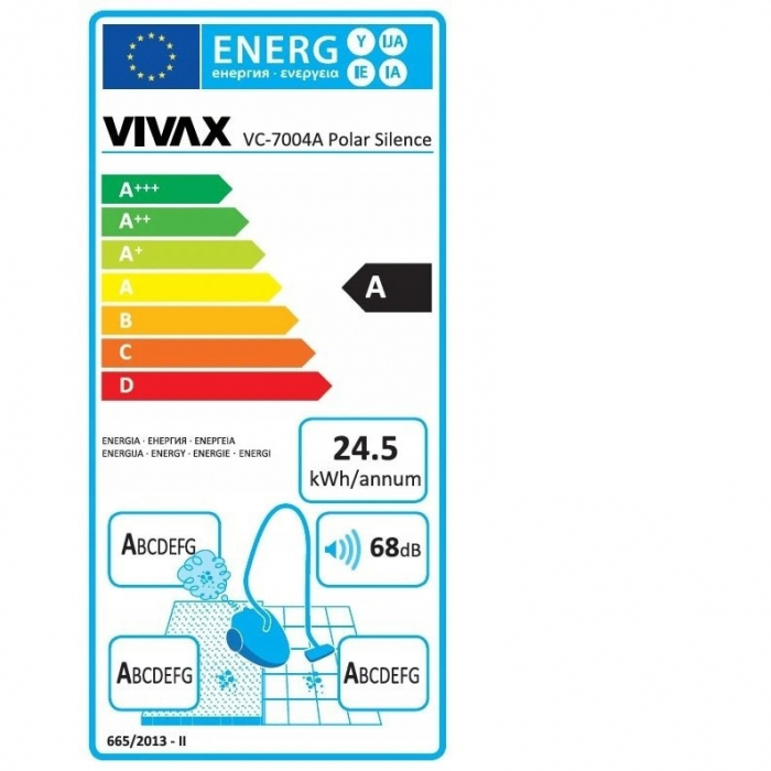 Aspitarot Vivax VC-7004A, Filtru Hepa Polar, Motor Silencer , putere 700W, alb [2]