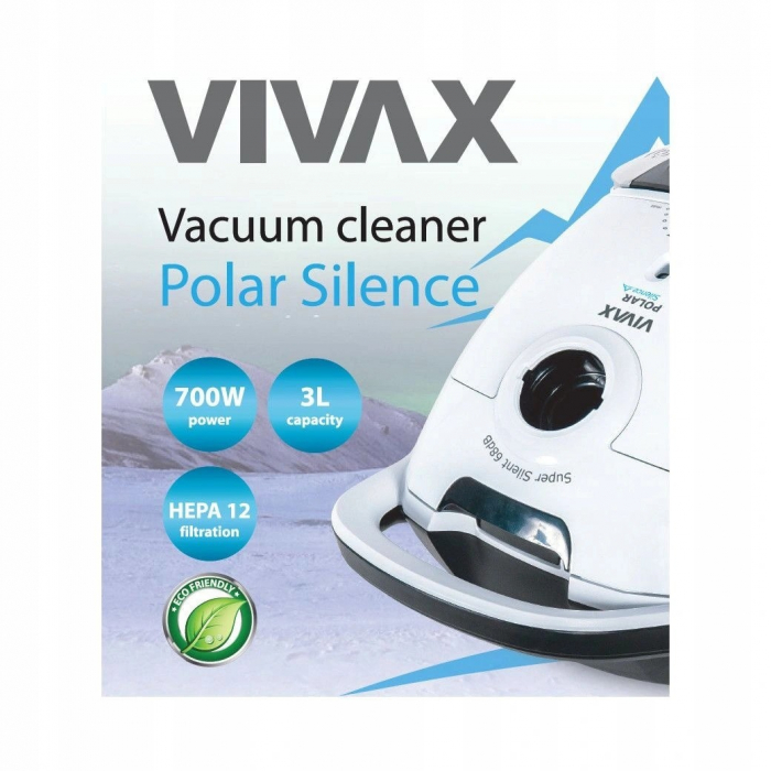 Aspitarot Vivax VC-7004A, Filtru Hepa Polar, Motor Silencer , putere 700W, alb [3]