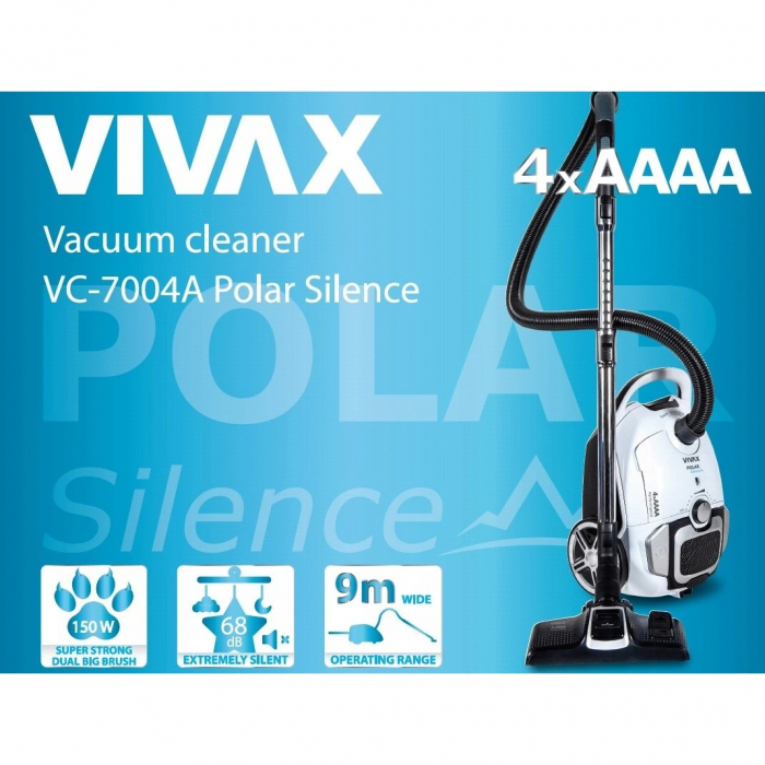 Aspitarot Vivax VC-7004A, Filtru Hepa Polar, Motor Silencer , putere 700W, alb [4]