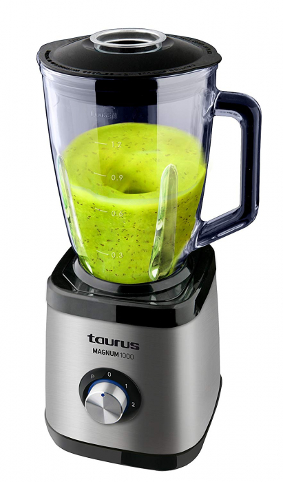 Blender Magnum 1000,1000W, 2 viteze + Puls, Vas sticla 1.5l, Functie zdrobit gheata,Inox [2]