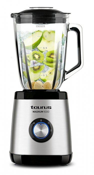 Blender Magnum 1000,1000W, 2 viteze + Puls, Vas sticla 1.5l, Functie zdrobit gheata,Inox [3]