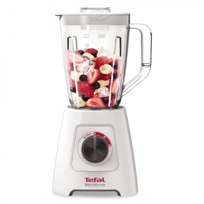 Blender Tefal BlendForce 2 BL420131, 600W, 4 lame, recipient 2L, functie zdrobire gheata si maruntire, alb [2]