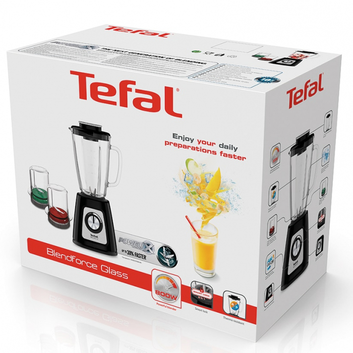 Blender Tefal Blendforce BL438831, 800 W, Powerlix, Smart Lock, 1.75 L, Negru/Gri [4]