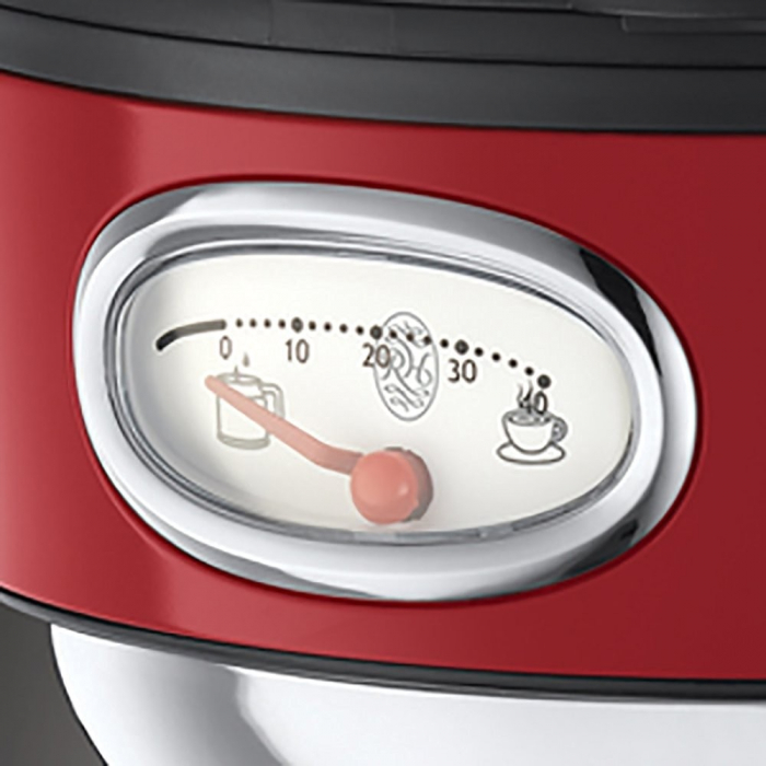 Cafetiera Russell Hobbs Retro Ribbon Red 21700-56, 1000 W, 1,25 l, Tehnologie avansata cu dus,Mentinere la cald, Rosu/Inox [2]