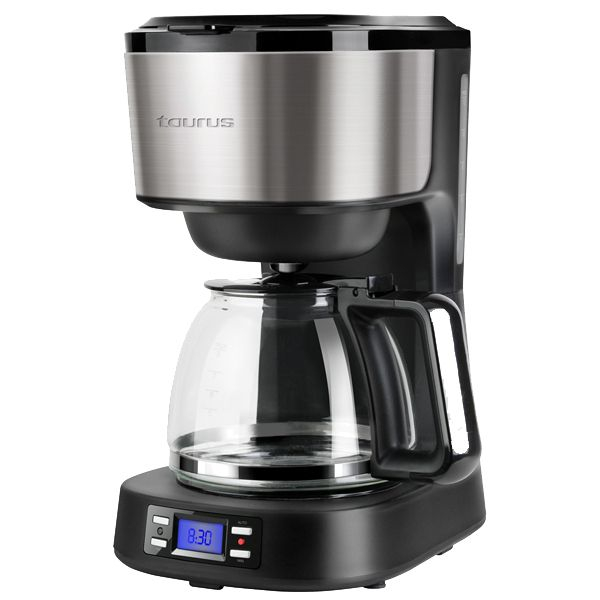 Cafetiera digitala Taurus Verona Legend, 900 W, 1.25 l, timer, plita incalzire, display LCD, oprire automata, Negru/Inox [5]