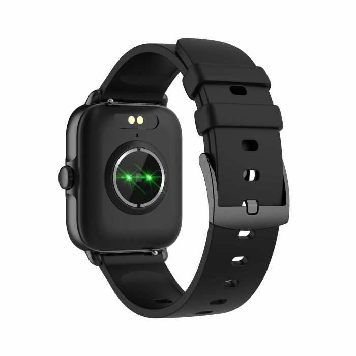Ceas smartwatch barbati Y22, 1.7" HD, conversatie bluetooth, multi sport, ritm cardiac, ECG, notificari, oxigen, vibratii, BT 5.0, IP67, metalic, negru [2]