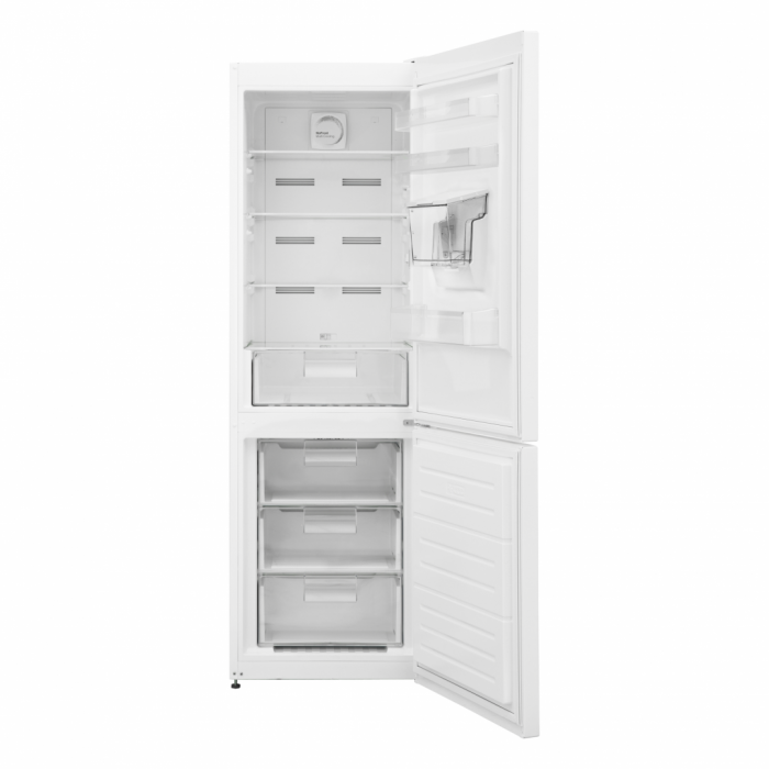 Combina frigorifica Heinner HCNF-V291WDE++, 294 l, No Frost, Clasa E, Dozator de apa, Display interior, Control electronic, Iluminare LED, Alara usa deschisa, H 186 cm, Alb [2]