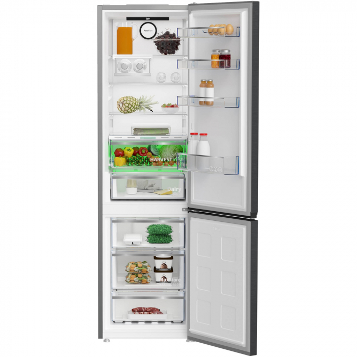 Combina frigorifica Beko B5RCNA405ZXBR, 355 l, No Frost, HarvestFresh, BioCycle, Everfresh+, AeroFlow, Clasa D, H 203.5 cm, Dark Inox [4]