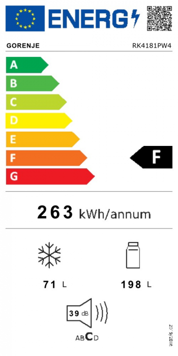 Combina frigorifica Gorenje RK4181PW4,  Clasa energetica F, Usa reversibila, Alb - RESIGILAT [4]