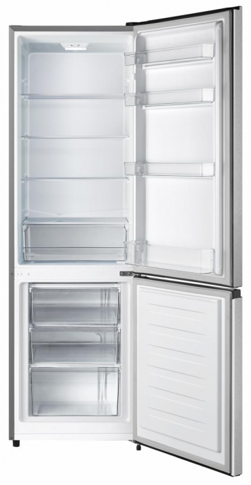 Combina frigorifica Heinner HC-HS269SE++, Static, 269 L, Termostat reglabil, Iluminare LED, Usi reversibile, H 180 cm, Argintiu [2]