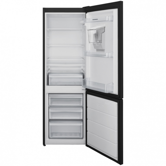 Combina frigorifica Heinner HC-V2701BKWDE++, 268 l, Less frost, Clasa E, Control mecanic, Dozator de apa, Iluminare LED, H 170 cm, Negru [2]